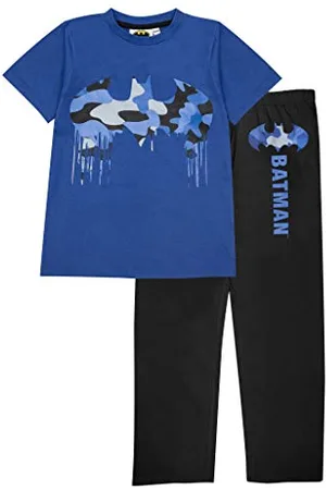 Popgear DC Comics Batman Camo Drip Logo Long Pyjamas Set, Kids, 3-13 Years, , Official Merchandise