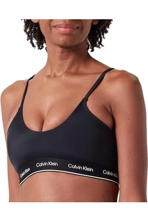 Calvin Klein Women Bikini Top Halter Bralette Wireless, , XL