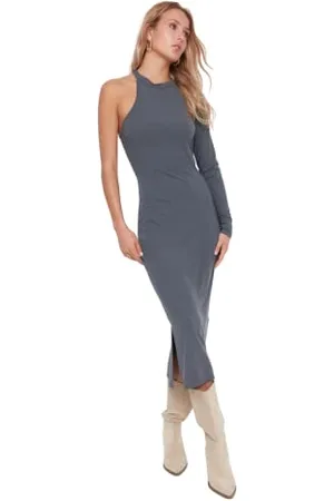 Trendyol Women Mini Bodycon Fitted Knit Dress