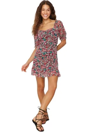 Trendyol Women Mini Ruffled Skirt Regular fit Knitted Dress