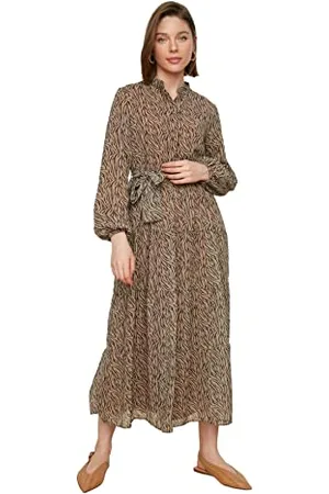 Trendyol Women Modest Maxi Skater Relaxed Woven Modest Dresses