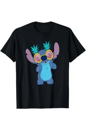 Disney Lilo & Stitch Pineapple Sunglasses Silly Face Logo T-Shirt