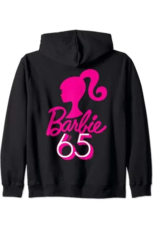 Barbie Pink 65th Anniversary Silhouette Logo Zip Hoodie