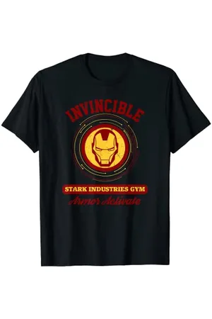 Marvel Iron Man Invincible Stark Industries Gym T-Shirt