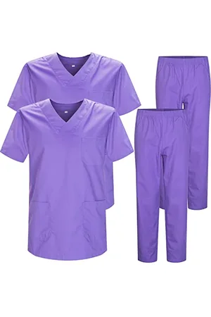 MISEMIYA Pack * 2 Pcs - Uniforms Unisex Scrub Set – Medical Uniform with Scrub Top and Pants - Ref.2-8178 - Medium
