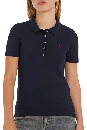 Tommy Hilfiger Women 1985 Slim Piqué Short-Sleeve Polo Shirt Slim Fit, , XL