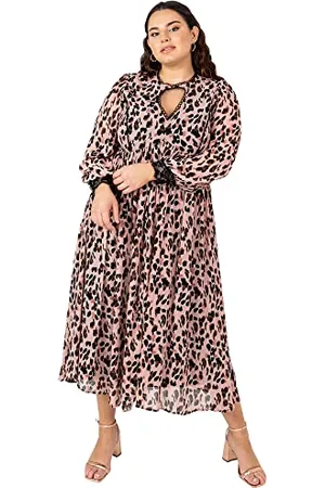 Lovedrobe Summer Dresses for Women Ladies Midi Sun Dress Faux Wrap Leopard Size 22