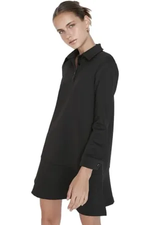 Trendyol Women Mini Ruffle Hem Regular Knit Dress