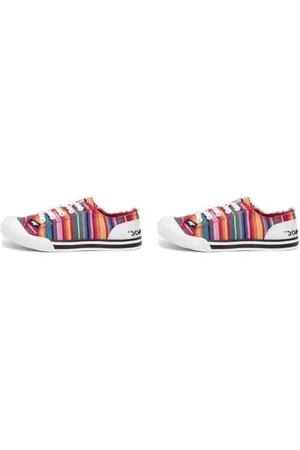 Rocket Dog Jazzin Eden Womens Red Stripe Canvas - Size 5 UK - (Pack of 2)