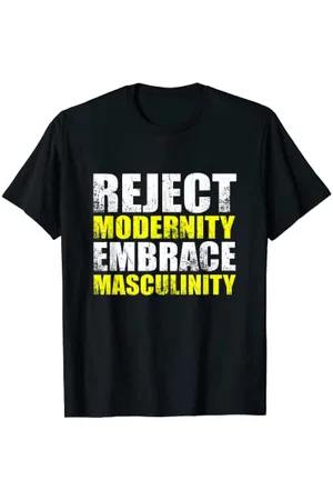Born Mens Reject Modernity Embrace Masculinity Gym Training T-Shirt