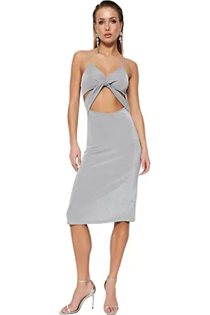 Trendyol FeMan Bodycon Fitted Knit Dress, ,34