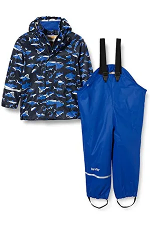 CareTec Boys Suit - Pu W. Fleece Raincoat And Kids Waterproof Trousers, , 9-12 Months UK