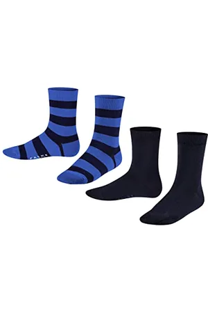 Falke Unisex Kids Happy Stripe Multipack K So Cotton Patterned 2 Pairs Socks, , 3-5