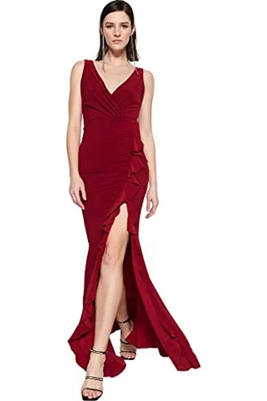 Trendyol FeMan Glam Maxi Mermaid Regular fit Knit Evening Dress