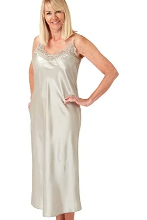 Marlon Womens Juno Strappy Satin & Floral Lace Nightgown, 22-24