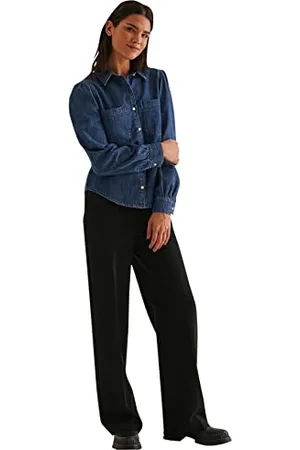 NA-KD Puff sleeve denim shirt, , EU 38