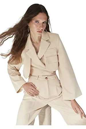 Trendyol Women Design Regular fit Double-Breasted Lapel Collar Woven Jacket