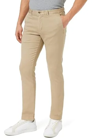 Tommy Hilfiger Men Chino Bleecker Structure GMD Woven Pants, Beige, 38/32