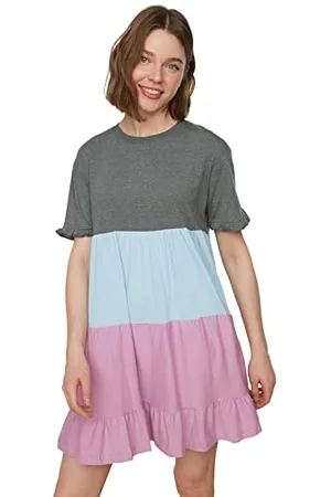 Trendyol Women Mini Shift Relaxed Knit Dress
