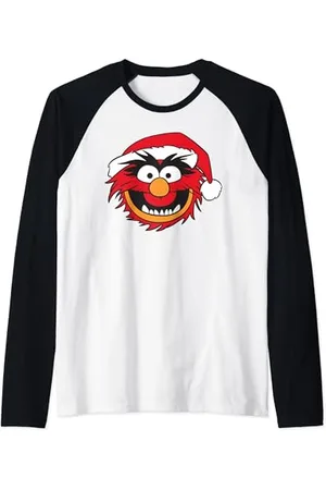 Disney Muppets Christmas Animal Hat Raglan Baseball Tee