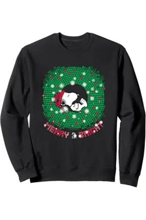 Peanuts Christmas Snoopy Asleep Merry And Bright Sweatshirt