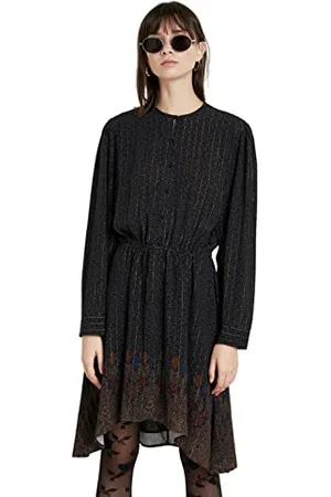 Desigual Delhi Long Sleeved Dress with Metallic Fibres 20WWVW50 S