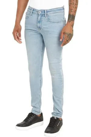 Calvin Klein Men Jeans Skinny Stretch, Blue , 34W/32L