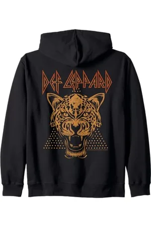 Def Leppard Tiger Heavy Metal Band by Rock Off Zip Hoodie