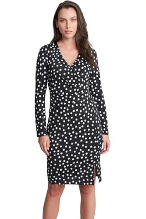 Gina Bacconi Wrap Dress with Gold Trim, , 10