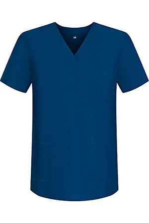 MISEMIYA Scrub Top Unisex Scrubs - Medical Uniform V-Neck Tunic Scrub Top BZ-6801 - Medium