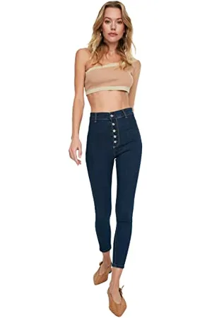 Trendyol FeMan Basics High Waist Skinny fit Jegging Jeans Navy Blue
