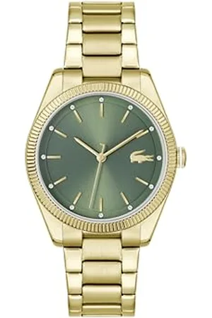 Lacoste Three Hand Quartz Movement Watch for Women CAPUCINE Collection with Gold colored Stainless Steel Bracelet - 2001403
