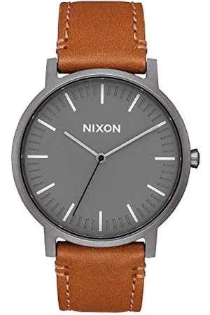 Nixon Unisex Adult Analog Quartz Watch with Leather Strap A1058-2494-00