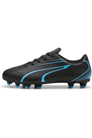 PUMA Unisex Kids Vitoria Fg/Ag Jr Sneaker, Black Luminous Blue, 13.5 UK