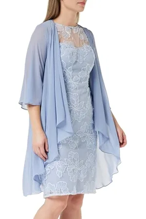 Gina Bacconi Embroidered Dress and Chiffon Jacket, , 14