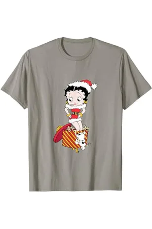 Betty Boop Christmas Pudgy Packing Betty T-Shirt