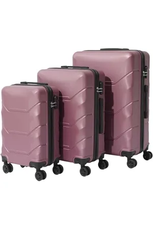 Jet Lag Set of 3 London Suitcases 36L 65L 103L, Hard Shell (ABS) with Integrated Lock, 360° Swivel Wheels, Pull Handle, Zipped Compartment
