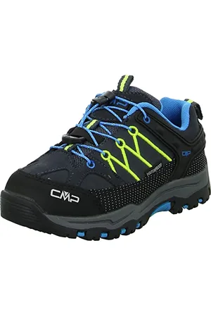 CMP Kids Rigel Low Trekking Shoes WP, Anthracite-Yellow Fluo, 11.5 UK