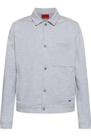 HUGO BOSS Mens Hejrik223J1 Slim-fit Jacket in Melange Cotton
