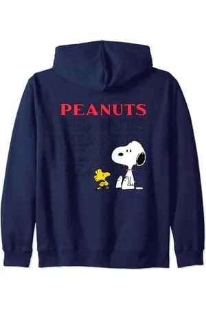 Peanuts Snoopy Woodstock Logo Zip Hoodie