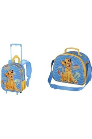 Disney The Lion King Hakuna - Small 3D Backpack with Wheels + 3D Lunch Bag