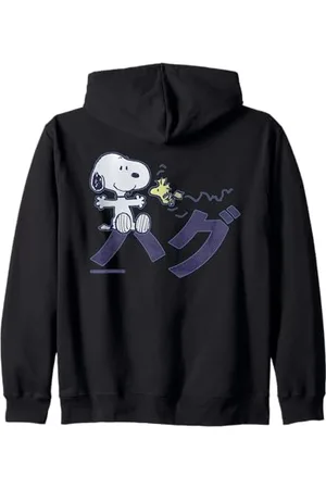 Peanuts Tokyo Snoopy Woodstock Japan Hugs Kanji Love BFF XO Zip Hoodie