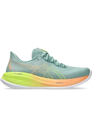 Asics Gel Cumulus 26 Running Trainers Mens Road Shoes Teal/Yellow 7 (41.5)