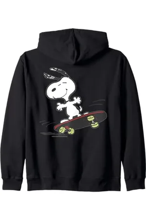 Peanuts Snoopy Skateboard Deck Epic Retro 90s Ironic Skater Zip Hoodie