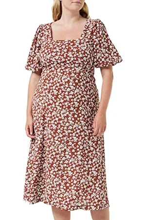 Louche Nadine Balloon Sleeve midi Dress in Pretty Woman Print, , Size 16
