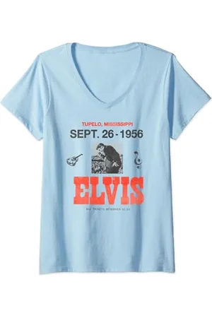 Elvis Presley Official 1956 Mississippi Concert V-Neck T-Shirt