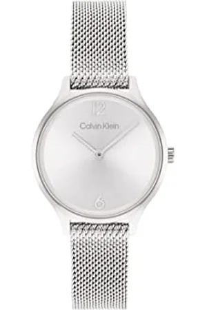 Calvin Klein Analogue Quartz Watch for Women with Stainless Steel mesh Bracelet - 25200058