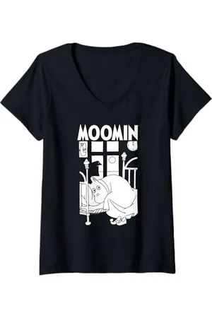 Moomin Womens troll The Groke Lurking In The Night V-Neck T-Shirt
