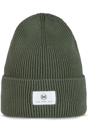 Buff Knitted Beanies Green Adult Unisex One Size