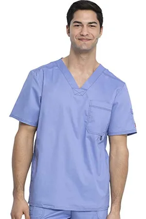 Dickies Gen Flex Men Scrubs Top V-Neck 81722, , S